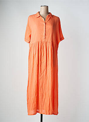 Robe longue manches courtes manches courtes orange CHICOSOLEIL femme