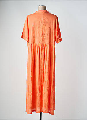 Robe longue manches courtes manches courtes orange CHICOSOLEIL femme