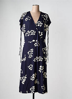 Robe longue manches courtes manches courtes bleu ALEXANDER & JACOB femme