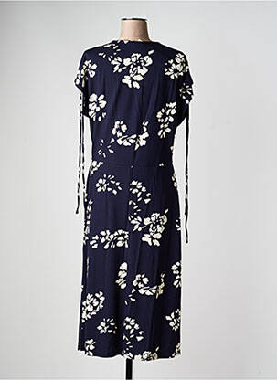 Robe longue manches courtes manches courtes bleu ALEXANDER & JACOB femme