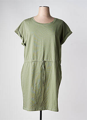 Robe mi-longue manches courtes manches courtes vert M.X.O femme