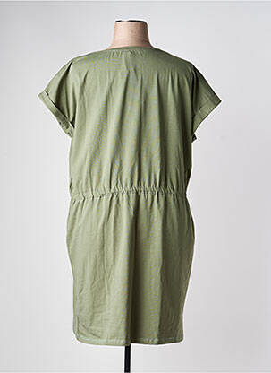 Robe mi-longue manches courtes manches courtes vert M.X.O femme