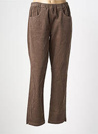 Pantalon slim taille élastique taille normale marron SIGNATURE femme