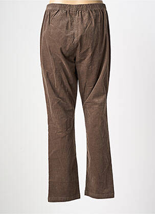 Pantalon slim taille élastique taille normale marron SIGNATURE femme