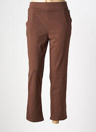 Pantalon slim taille élastique taille normale marron ATLANTA femme