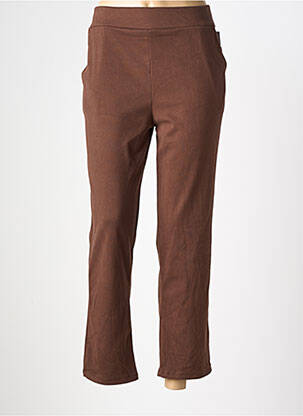 Pantalon slim taille élastique taille normale marron ATLANTA femme