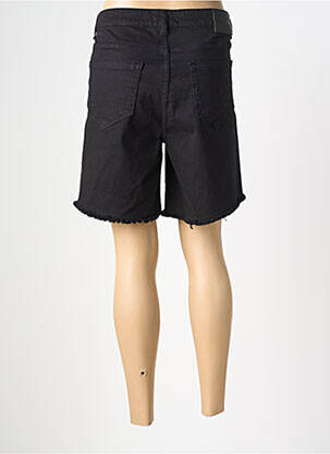 Short tissage denim taille normale noir MAT. femme