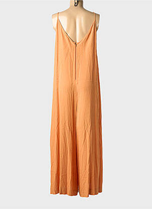 Combi-pantalon fermeture zippée au dos fines bretelles orange MAT. femme
