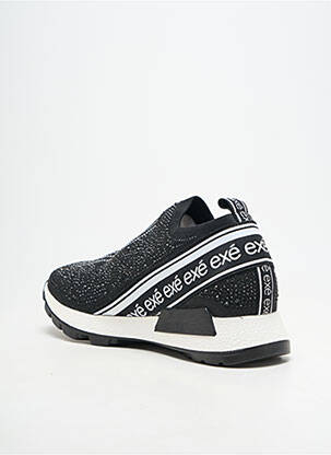 Slip ons bout rond talon plat jusqu'à 3cm noir EXÉ femme
