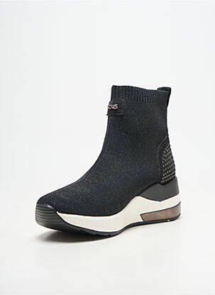 Slip ons tissage tissage pailleté talon de 4 à 6cm noir EXÉ femme