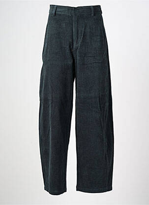 Pantalon droit fermeture zippée sous rabat avec crochet vert ADORE femme
