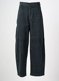 Pantalon droit fermeture zippée sous rabat avec crochet vert ADORE femme