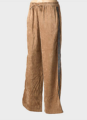 Pantalon droit taille élastique beige SCARLET ROOS femme