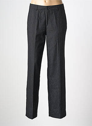 Pantalon droit fermeture zippée sous rabat boutonné noir ONLY femme