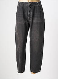 Jean coupe mom fermeture zippée sous rabat boutonné noir ONLY femme