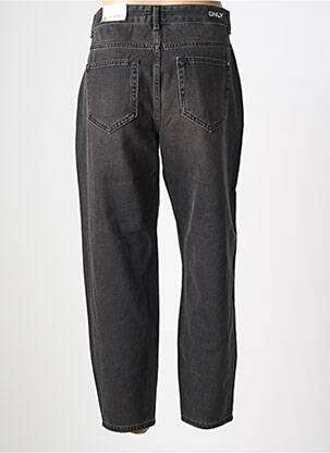 Jean coupe mom fermeture zippée sous rabat boutonné noir ONLY femme