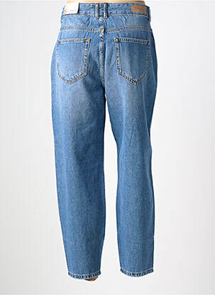 Jean coupe mom fermeture zippée sous rabat boutonné bleu ONLY femme