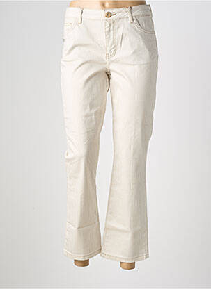 Pantalon flare fermeture zippée sous rabat boutonné beige MOS MOSH femme