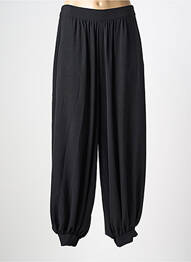 Pantalon droit taille élastique noir EMA BLUE'S femme