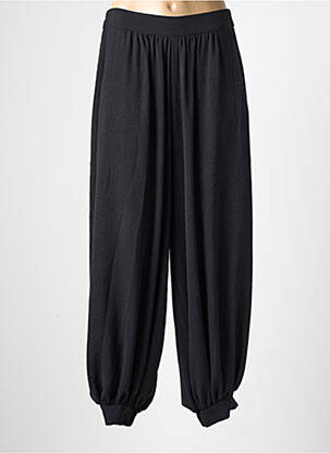 Pantalon droit taille élastique noir EMA BLUE'S femme