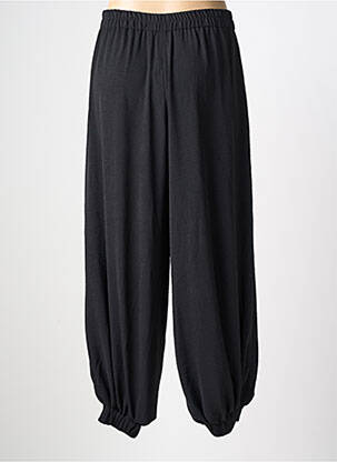 Pantalon droit taille élastique noir EMA BLUE'S femme