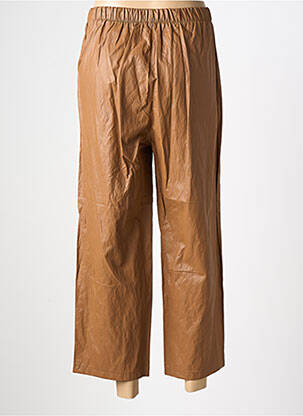 Pantalon 7/8 taille élastique marron CHANCE femme