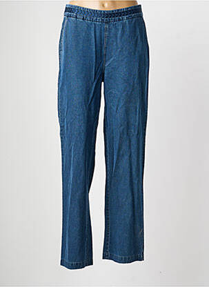 Pantalon droit tissage popeline taille normale bleu MOS MOSH femme
