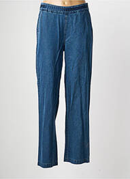 Pantalon droit tissage popeline taille normale bleu MOS MOSH femme