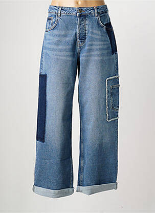 Jeans coupe large stretch taille normale bleu HEYANNO femme
