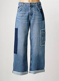 Jeans coupe large stretch taille normale bleu HEYANNO femme