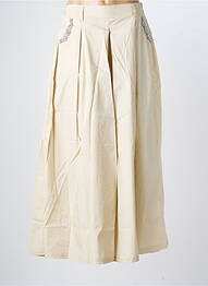 Pantalon large tissage popeline taille normale beige NINETTE femme