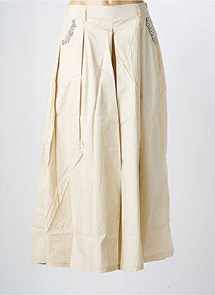 Pantalon large tissage popeline taille normale beige NINETTE femme