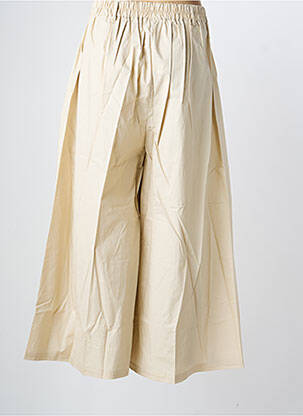 Pantalon large tissage popeline taille normale beige NINETTE femme