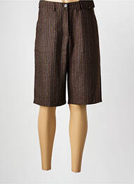 Bermuda coupe droite taille normale marron ADORE femme
