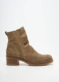 Bottines/boots bout rond talon de 4 à 6cm marron MKD femme