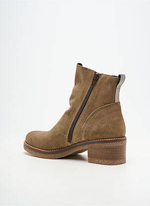 Bottines/boots bout rond talon de 4 à 6cm marron MKD femme