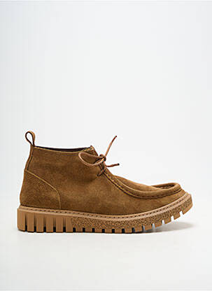 Bottines/boots bout rond talon plat jusqu'à 3cm marron clair BUENO femme