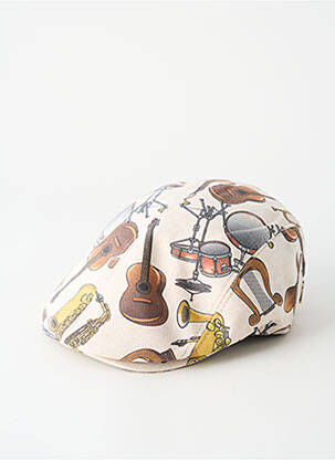 Chapeau forme béret beige FLECHET homme