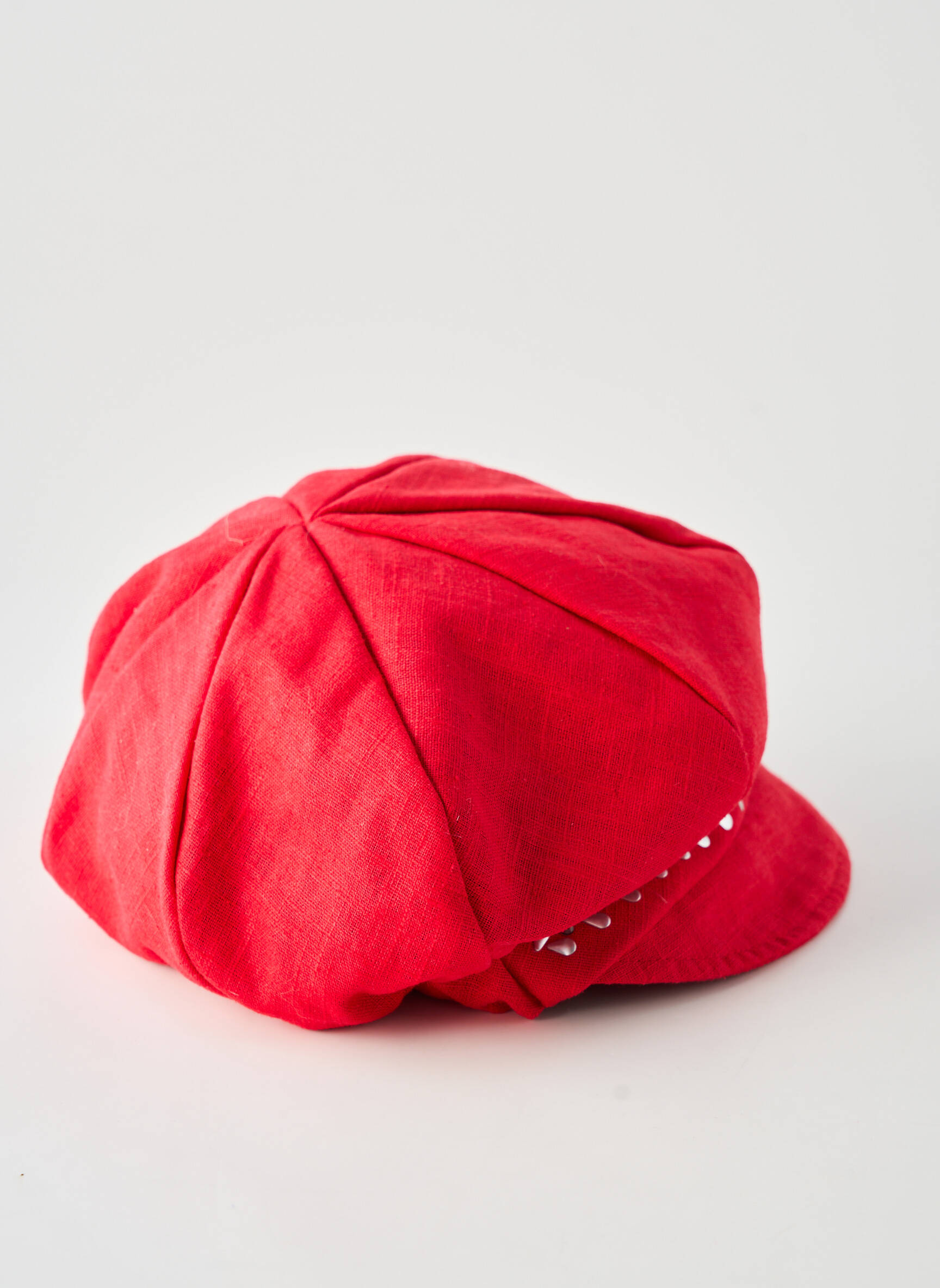 Casquette tissage popeline rouge TOUT EN TETE femme