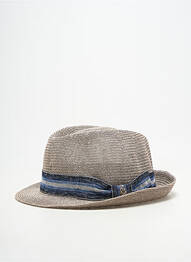 Chapeau imprimé rayures gris MODISSIMA homme