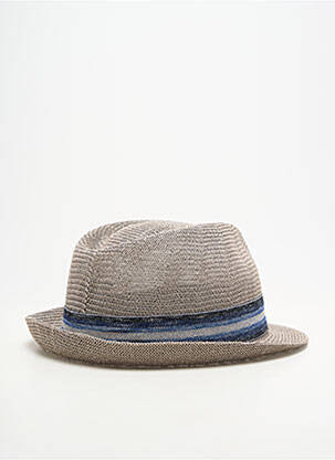 Chapeau imprimé rayures gris MODISSIMA homme