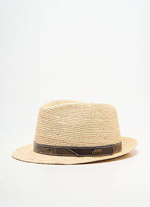 Chapeau bande anti-transpiration beige PANAMA homme