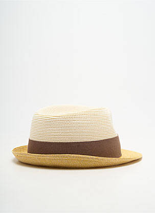 Chapeau broderie ruban beige FLECHET femme