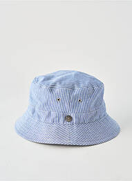 Chapeau imprimé rayures bleu MTM homme