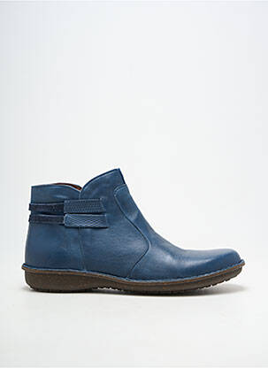 Bottines/boots matière lisse talon plat jusqu'à 3cm bleu ARIMA femme