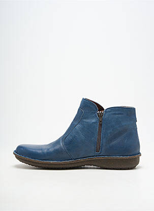 Bottines/boots matière lisse talon plat jusqu'à 3cm bleu ARIMA femme