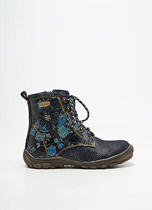 Bottines/boots fermeture zip et lacets bout rond bleu LAURA VITA fille