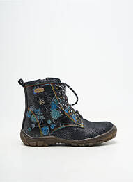 Bottines/boots fermeture zip et lacets bout rond bleu LAURA VITA fille