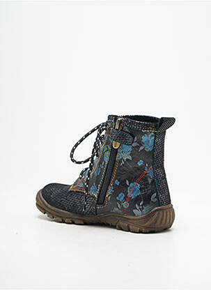 Bottines/boots fermeture zip et lacets bout rond bleu LAURA VITA fille
