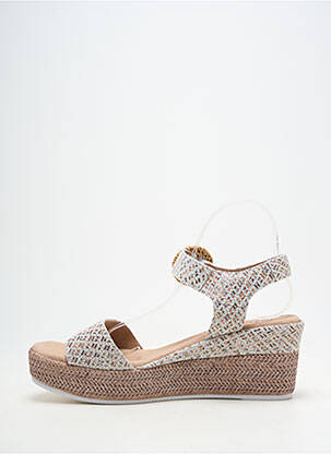 Espadrilles fermeture boucle(s) talon de 7 à 9cm beige GEO-REINO femme